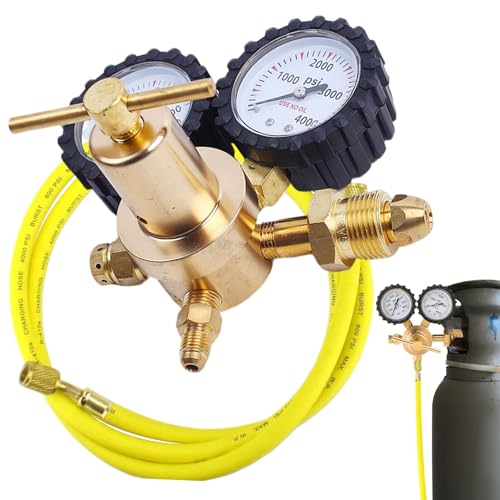Frfik Stickstoffregler HVAC, Leckagesicherer Stickstoff Regler, Dichte Zubehörteile Für Heimwerker HVAC Labor Schweißgarage Werkstatt von Frfik
