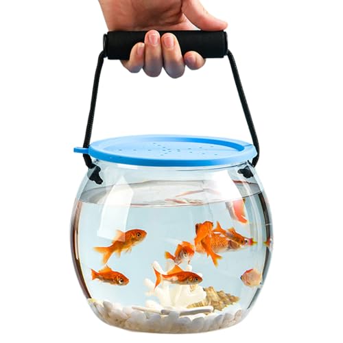 Frfik Tragbarer Fischbehälter | Köderbox für Angeln - Atmungsaktiver Transparenter Tragebehälter für Aquarien Zuhause Outdoor Schreibtisch Unterwegs von Frfik