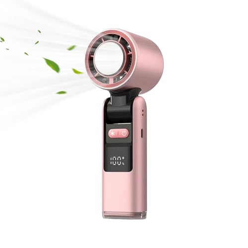 Frfik Tragbarer Ventilator für Reisen,Kühlender Tragbarer Handventilator - Wiederaufladbarer Klappbarer LED Ventilator Für Camping Urlaub Familie Zubehör Frfik Tragbarer Ventilator für Reisen,Kühlender Tragbarer Handventilator - Wiederaufladbarer Klappbarer LED Ventilator Für Camping Urlaub Familie Zubehör von Frfik