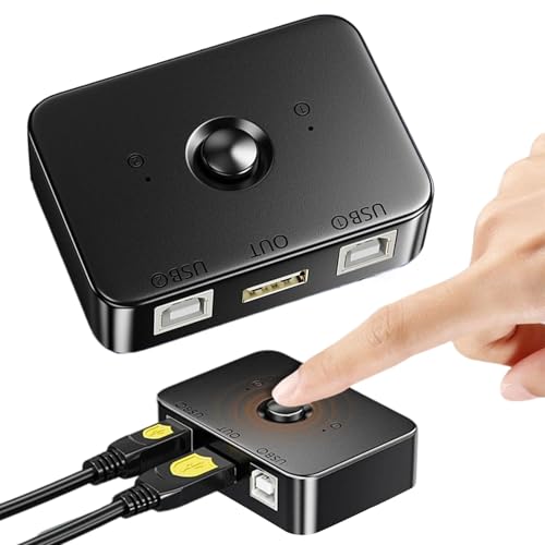 Frfik USB Drucker-Sharing-Hub | Splitter Hub Konverter | Selector Adapter Für Heimstudios, Streaming, Unterricht & Videokonferenzen von Frfik