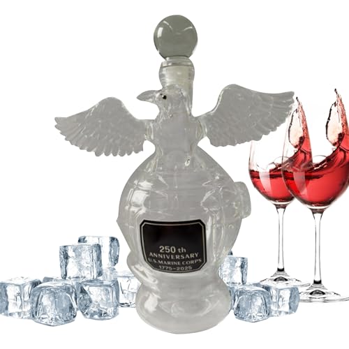 Frfik Whiskey Dekanter | Deko Schnapskaraffe | Dekorative Whiskey Karaffe Für Sammlung Männer Frauen Party Wohnzimmer Studierzimmer Vitrine Freundestreffen von Frfik