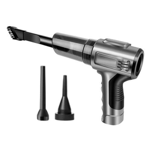 Frfik min.i Staubsauger, Staubsauger Kabellos - 20cm Handstaubsauger Akku Auto - Luft Duster mit starker Saug- & Blasfunktion, Typ-C Ladeanschluss, ideal für Auto, Zuhause, Sofa & Tastaturreinigung von Frfik