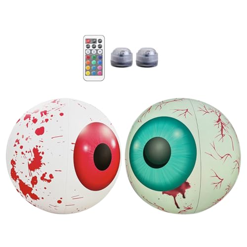Halloween Luftballons Augen | 23.62 Zoll Spaventoso Fannia Angst Augenbeleuchtung Für Halloween | PVC Helle Und Befallene Dekorationen | Tragbare Wiederverwendbare LEDs Halloween Luftballons Augen | 23.62 Zoll Spaventoso Fannia Angst Augenbeleuchtung Für Halloween | PVC Helle Und Befallene Dekorationen | Tragbare Wiederverwendbare LEDs von Frfik