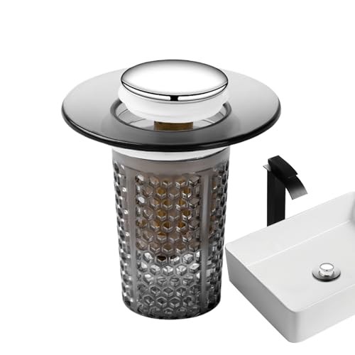 Pop-up-Spüle Abflusssieb, kurzstiles multifunktionales Popup-Spüle-Abflussfilter, Badezimmerbeckenstecker, Anti-Clog-Presse Pop-up-Kern-Abflussfilter für Duschküchenwäsche-55 Gramm Gewicht Pop-up-Spüle Abflusssieb, kurzstiles multifunktionales Popup-Spüle-Abflussfilter, Badezimmerbeckenstecker, Anti-Clog-Presse Pop-up-Kern-Abflussfilter für Duschküchenwäsche-55 Gramm Gewicht von Frfik