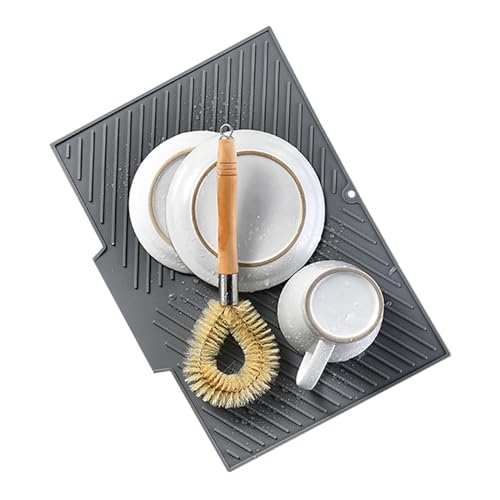Schüssel Trocknenmatte - No -Spill Silicon Worktop Saver | Faltbares Steinschüssel | 12,4 Zoll Nicht Rutschfestes, Hitzebeständiges Tablett, Einfache Saubere Oberflächenschutz, Kompaktes Faltbares Des von Frfik