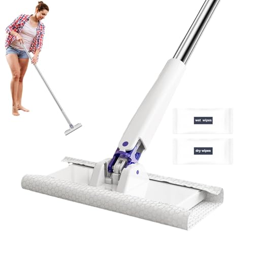 Sweepers Mop - Automatischer Tuchwechsel Mop | 2-in-1 Starter Kit - Wet & Dry Bodenwischer mit 360° Drehung | 2024 Neuer No-Touch Flachmopp mit Ersatz-Wischtücher zum Wischen von Böden Sweepers Mop - Automatischer Tuchwechsel Mop | 2-in-1 Starter Kit - Wet & Dry Bodenwischer mit 360° Drehung | 2024 Neuer No-Touch Flachmopp mit Ersatz-Wischtücher zum Wischen von Böden von Frfik