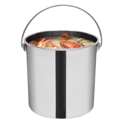 20L Edelstahleimer mit Deckel Edelstahleimer Kücheneimer Edelstahleimer für Milch Luftdichter Behälter aus Edelstahl Behälter mit Deckel Stabiler Verschlussklemme von Fricienc