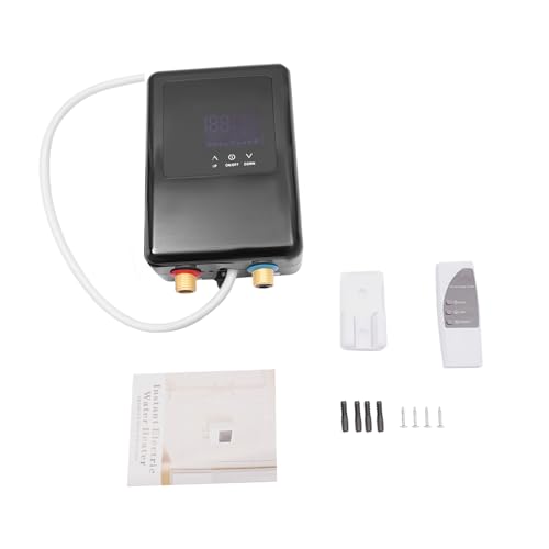 4500W Mini Durchlauferhitzer Mini Warmwasserbereite Elektrischer Warmwasserbereite Durchlauferhitzer Elektrischer Durchlauferhitzer Sofort-Warmwasserbereiter Frequenzumwandlung 220V (Schwarz) von Fricienc