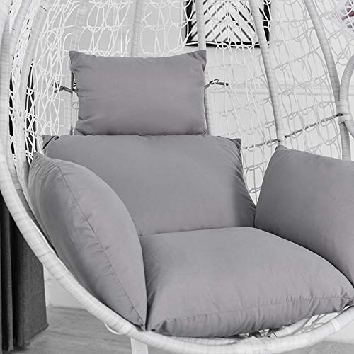 6D Kissen Hängestuhl Sitzkissen Polster Bodenkissen Lounge Hängekorb Schaukel Sofakissen für Garten Balkon (grau) von Fricienc