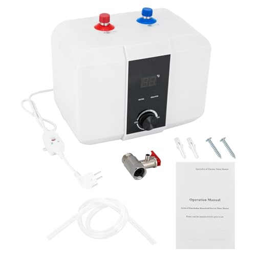 6L Elektrischer Warmwasserbereiter Mini Elektrische Durchlauferhitzer Elektrische Warmwasserbereiter mit Digitaler Bildschirm ohne Tank Durchlauferhitzer Für Bad Küche Mini Durchlauferhitzer 1500W von Fricienc