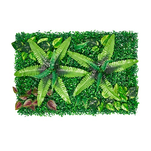 Fricienc 6X Grüne Künstliche Pflanzenwand Rasenmatte Kunstpflanzen Pflanzen Panel Kunstpflanzen Panel DIY 60x40x4cm Künstliche Heckenpaneele grüner Gras Hintergrund Wand Gefälschte Hecke von Fricienc