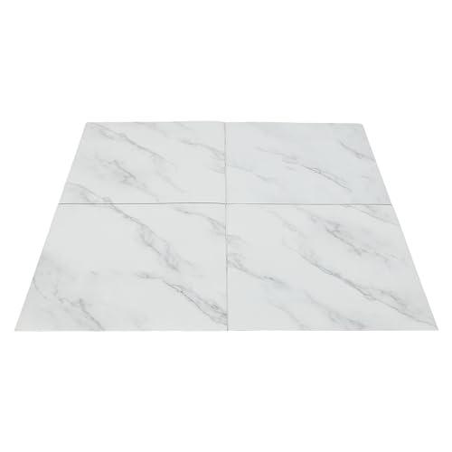 Selbstklebende Fliesen PVC Bodenbelag Marmoreffekt 30 * 30cm Selbstklebend Boden 32 Stück Wasserdicht Fußboden für Bad Küche Wohnzimmer Schlafzimmer von Fricienc