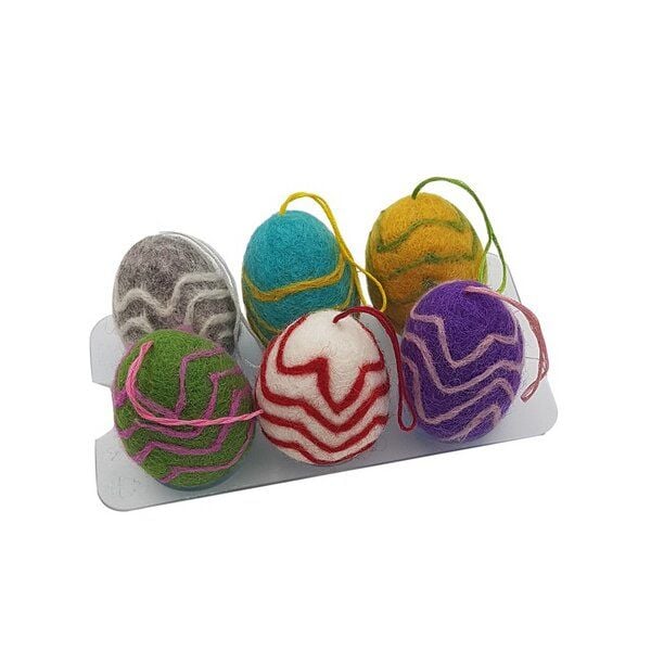 Frida Feeling Filz-Eier "Zig-Zag" 6er Set verschiedene Farben, Ø ca 4,5 cm Frida Feeling Filz-Eier "Zig-Zag" 6er Set verschiedene Farben, Ø ca 4,5 cm von Frida Feeling