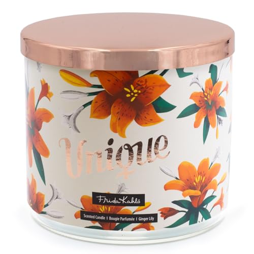 Frida Kahlo Duftkerze im Glas | Unique 400g | Duftkerze Frisch | Geschenkidee für Frauen & Designliebhaber | Kerze lange Brenndauer (60h) von Frida Kahlo