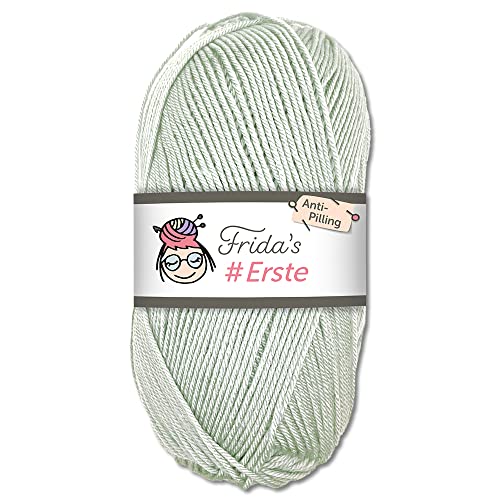 Frida's #Erste Wolle 100g Anti-Pilling (25 - Silbergrau) fusselfreie Strick- & Häkelwolle von Frida's Wollhaus