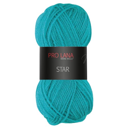 Frida's Wollhaus Pro Lana 50 g Star Stricken Häkeln Wolle Garn weich pflegeleicht 39 Farben (65 | Türkis) von Frida's Wollhaus