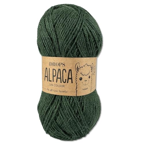 Frida's Wollhaus Drops 50 g Alpaca Alpaka Wolle Garn Häkeln Stricken weich 47 Farben (9032 | Efeu Dunkel) von Frida's Wollhaus