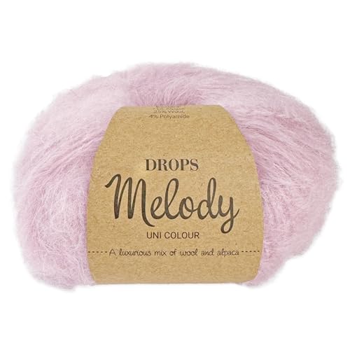 Frida's Wollhaus Drops 50 g Melody Stricken Häkeln Alpaka Schurwolle Alpaca Superweich 23 Farben (06 | Puderrosa) von Frida's Wollhaus