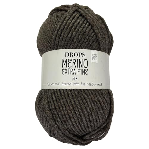 Frida's Wollhaus Drops 50 g Merino Extra Fine Mulesingfrei Waschbar Häkeln Stricken 46 Farben (mix 06 | Taupe) von Frida's Wollhaus