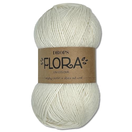 Frida's Wollhaus Drops Flora Uni 17 Farben (Uni 01 | Natur) von Frida's Wollhaus