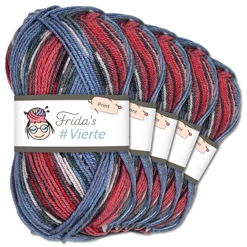 Frida's Wollhaus Frida's 100 g #Vierte Wolle Stricken Häkeln Farbverlaufsgarn weich 32 Farben (164) von Frida's Wollhaus