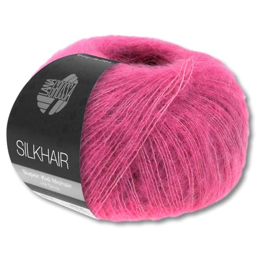 Frida's Wollhaus Lana Grossa 25 g Silkhair Mohair Superkid Seide Wolle Häkeln Stricken 43 Farben (172 | Fuchsia) von Frida's Wollhaus