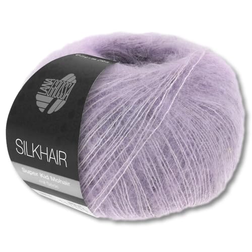 Frida's Wollhaus Lana Grossa 25 g Silkhair Mohair Superkid Seide Wolle Häkeln Stricken 43 Farben (173 | Flieder) von Frida's Wollhaus