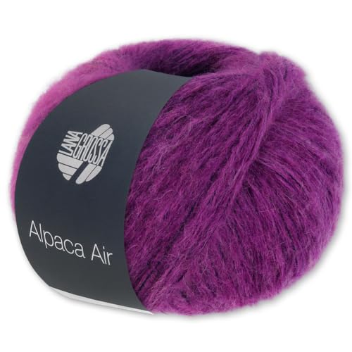 Frida's Wollhaus Lana Grossa 50 g Alpaca Air Stricken Wolle Garn Schlauchgarn leicht 18 Farben (6 | Fuchsia) von Frida's Wollhaus