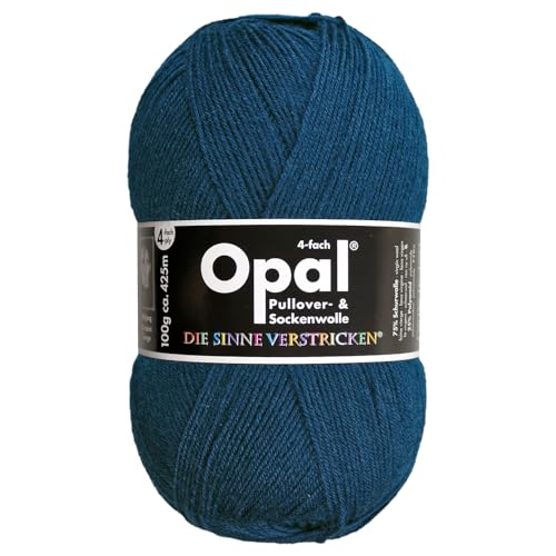 Frida's Wollhaus Opal 100 g Uni 4-fach Sockengarn Strümpfe Stricken filzfrei Wolle 35 Farben (5187 | Petrol) von Frida's Wollhaus