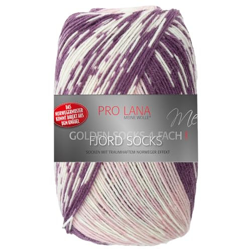 Frida's Wollhaus Pro Lana 100 g Golden Socks 4-fach Fjord Socks Sockenwolle Garn 16 Farben (188 | Pflaume Color) von Frida's Wollhaus