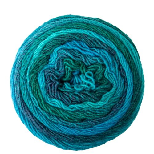 Frida's Wollhaus Pro Lana 150 g Diamant Stricken Häkeln Farbverlaufswolle Multicolorgarn Wolle 11 Farben (80 | Blau-türkis-grün) von Frida's Wollhaus