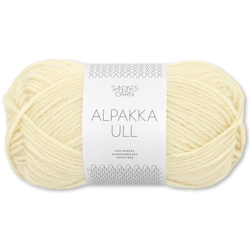 Frida's Wollhaus Sandnes 50 g Alpakka Ull Alpaka Wolle Garn Stricken Wintergarn wärmend 37 Farben (2009 | Lemon Icing) von Frida's Wollhaus