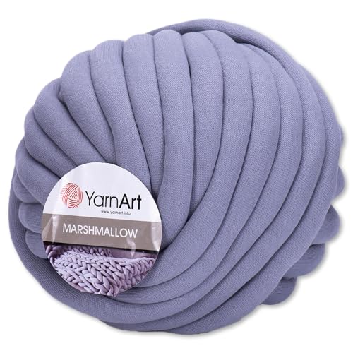 Frida's Wollhaus YarnArt 750 g Marshmallow Handstrickgarn Jumbogarn Teppich Decken 17 Farben (904 | Grau) von Frida's Wollhaus