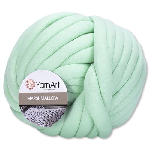 Frida's Wollhaus YarnArt 750 g Marshmallow Handstrickgarn Jumbogarn Teppich Decken 17 Farben (917 | Mint) von Frida's Wollhaus