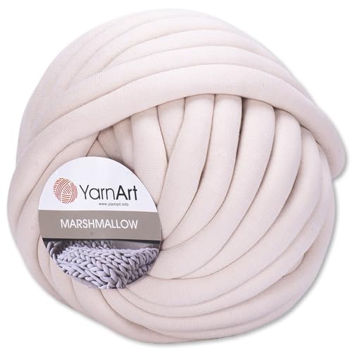 Frida's Wollhaus YarnArt 750 g Marshmallow Handstrickgarn Jumbogarn Teppich Decken 17 Farben (919 | Natur) von Frida's Wollhaus