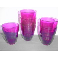 Bunte Vintage Gläser Sommerfest Gartenparty Wassergläser Trinkgläser Pink Rosa Lila Beere Finca Landweingläser Dinner Mit Freunden Hacienda von Fridalicious4U