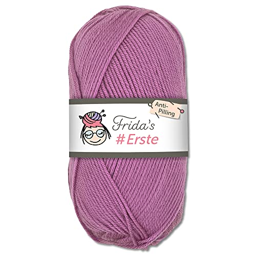 Frida's #Erste Wolle 100g Anti-Pilling (03 - Fuchsia) fusselfreie Strick- & Häkelwolle von Frida's Wollhaus