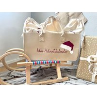 Adventskalender Filzkorb | Kinderadventskalender Selbstbefüllbarer von FridasFeier