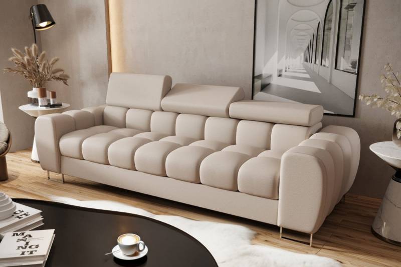 Friderik-EU 3-Sitzer Sofa ASPEN III Ledersofa 265 cm mehrstufige Kopfstützenverstellung von Friderik-EU