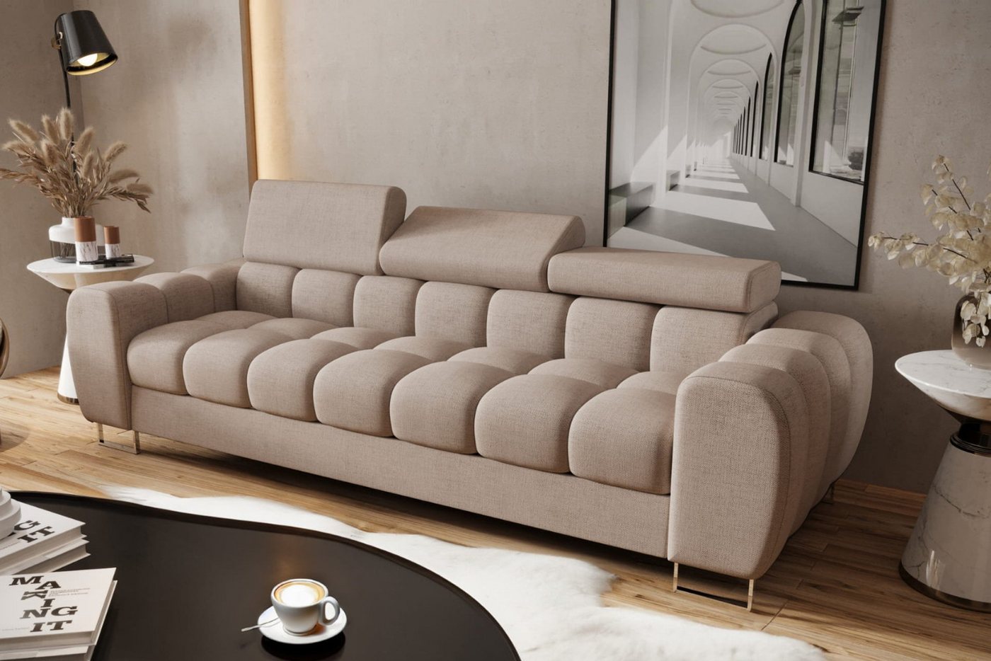 Friderik-EU 3-Sitzer Sofa ASPEN III verstellbare Kopfstützen 265 cm Friderik-EU 3-Sitzer Sofa ASPEN III verstellbare Kopfstützen 265 cm von Friderik-EU