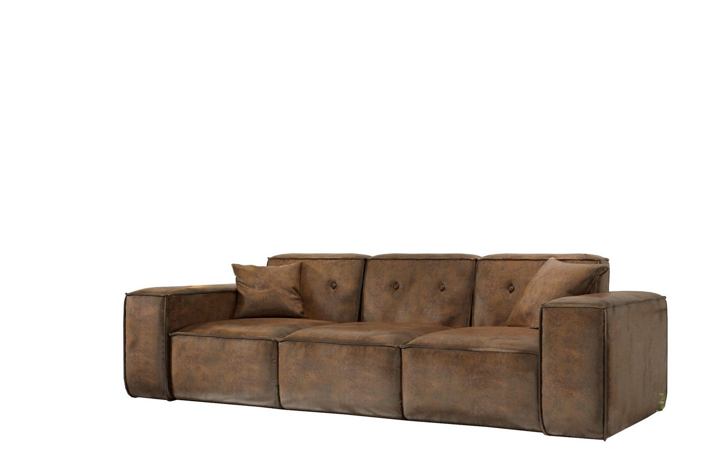 Friderik-EU 3-Sitzer Sofa LUGA 225 cm – Klassisches Sofa mit Knopfheftung, Stoff GOBI Friderik-EU 3-Sitzer Sofa LUGA 225 cm – Klassisches Sofa mit Knopfheftung, Stoff GOBI von Friderik-EU