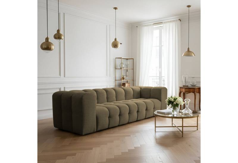 Friderik-EU 4-Sitzer Sofa Baloo, Modernes Design & Komfort für Dein Wohnzimmer, HR-Schaum und stabile Wellenfedern Typ A, Stoff Moly von Friderik-EU