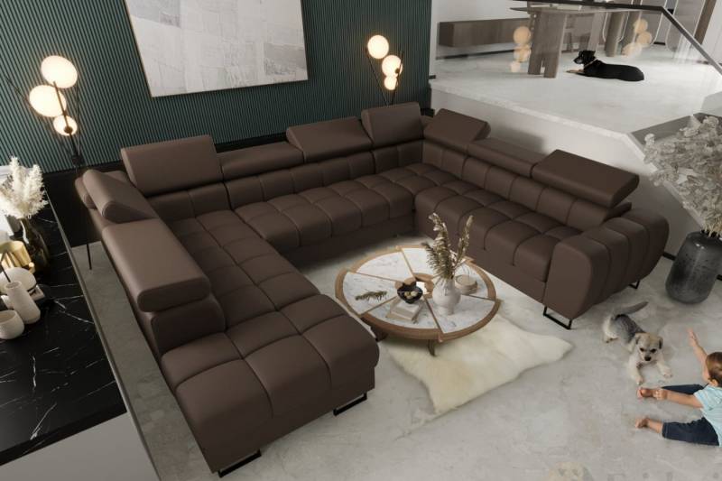 Friderik-EU Ecksofa ASPEN MAX I Ledersofa U-form Schlaffunktion zwei Bettkasten L-8 Friderik-EU Ecksofa ASPEN MAX I Ledersofa U-form Schlaffunktion zwei Bettkasten L-8 von Friderik-EU