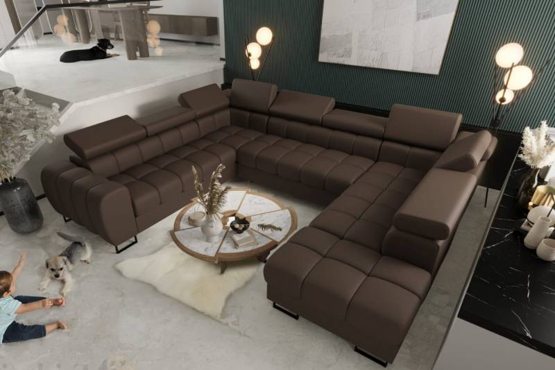 Friderik-EU Ecksofa ASPEN MAX I Ledersofa U-form Schlaffunktion zwei Bettkasten L-8 Friderik-EU Ecksofa ASPEN MAX I Ledersofa U-form Schlaffunktion zwei Bettkasten L-8 von Friderik-EU