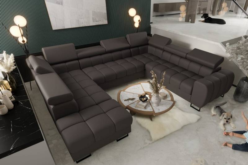 Friderik-EU Ecksofa ASPEN MAX I Ledersofa U-form Schlaffunktion zwei Bettkasten U-25 Friderik-EU Ecksofa ASPEN MAX I Ledersofa U-form Schlaffunktion zwei Bettkasten U-25 von Friderik-EU