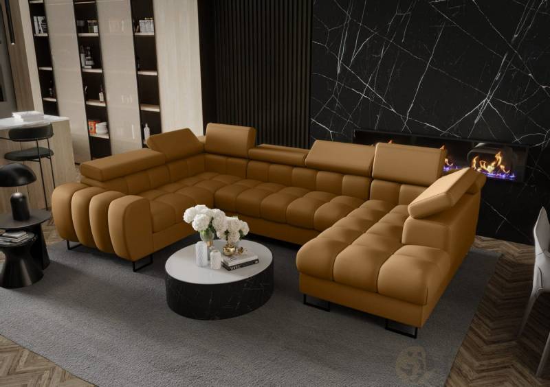 Friderik-EU Ecksofa ASPEN MAX II Ledersofa U-form 195x350x170 cm Schlaffunktion Bettkasten Friderik-EU Ecksofa ASPEN MAX II Ledersofa U-form 195x350x170 cm Schlaffunktion Bettkasten von Friderik-EU