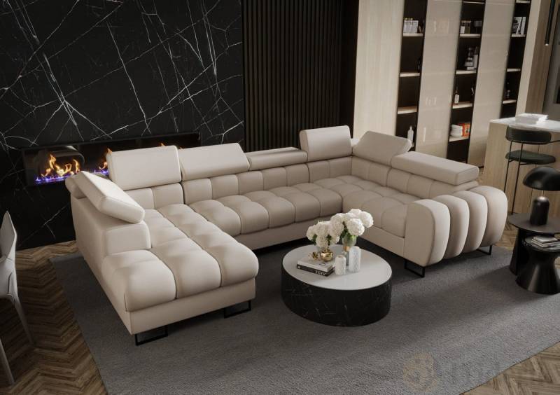 Friderik-EU Ecksofa ASPEN MAX II Ledersofa U-form 195x350x170 cm Schlaffunktion Bettkasten Friderik-EU Ecksofa ASPEN MAX II Ledersofa U-form 195x350x170 cm Schlaffunktion Bettkasten von Friderik-EU