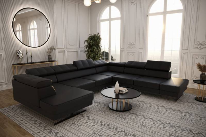 Friderik-EU Ecksofa EMPORIO MAX II verstellbare Kopfstützen silberne Beine Ledersofa Friderik-EU Ecksofa EMPORIO MAX II verstellbare Kopfstützen silberne Beine Ledersofa von Friderik-EU