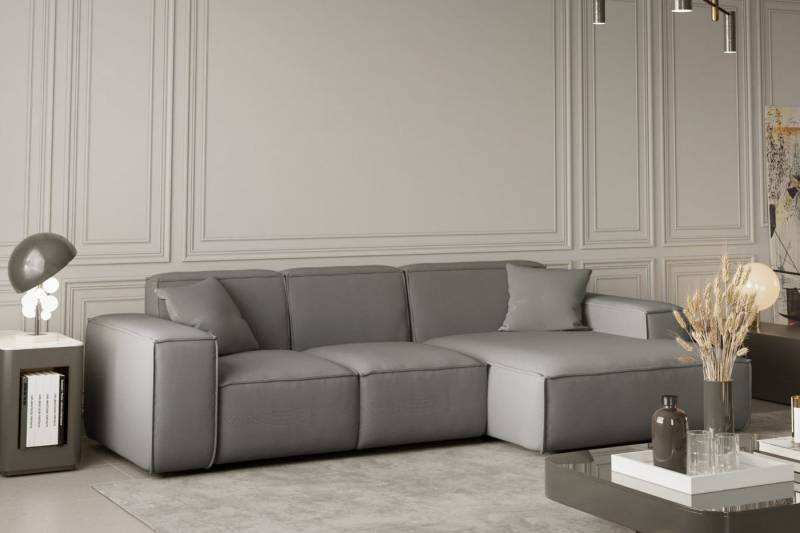 Friderik-EU Ecksofa Ecksofa LUGA L-Form Links/Rechts mit Kissen von Friderik-EU