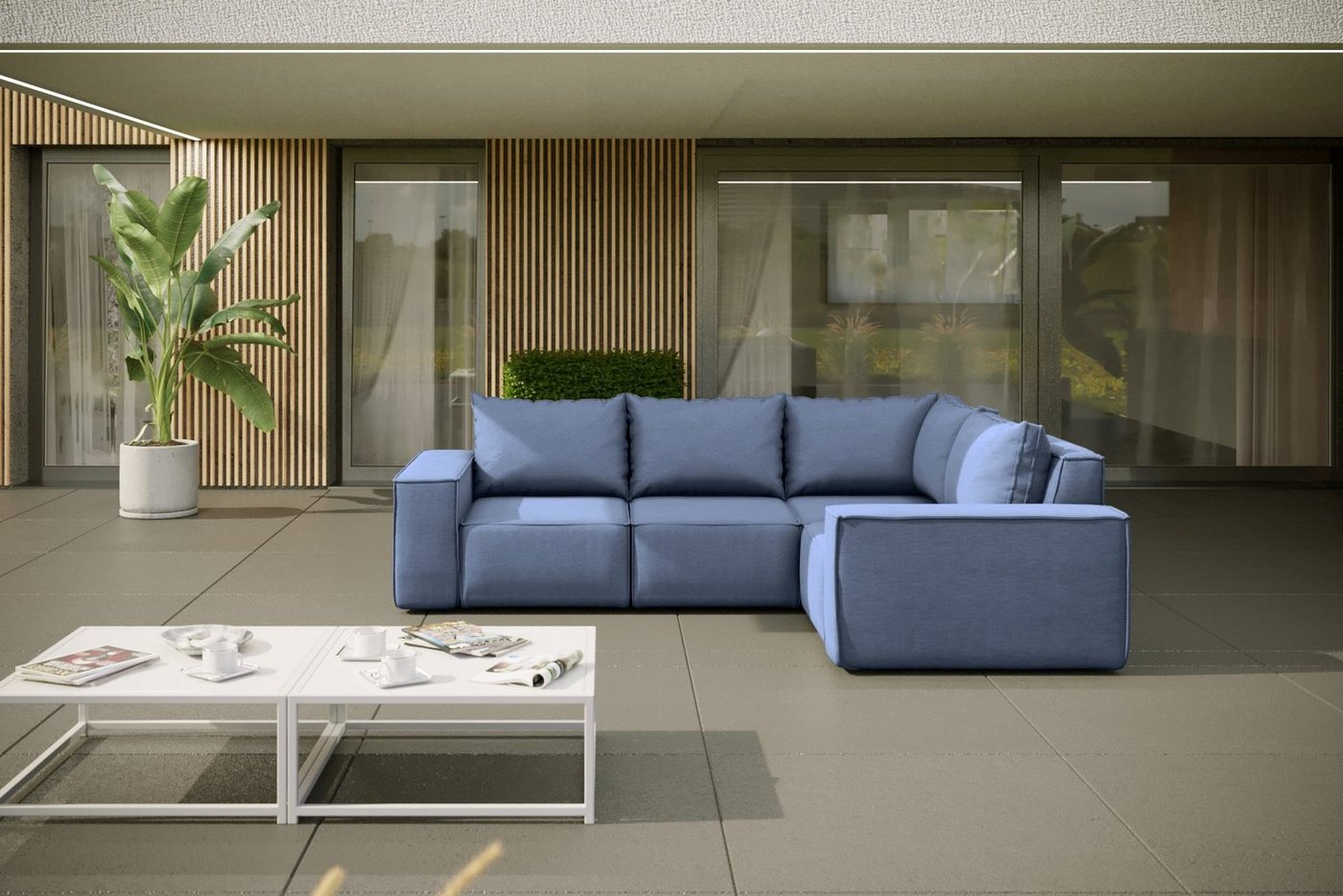 Friderik-EU Ecksofa GARTEN Couch Wasserdichtes Sofa Outdoor Gartenmöbel Terrasse von Friderik-EU